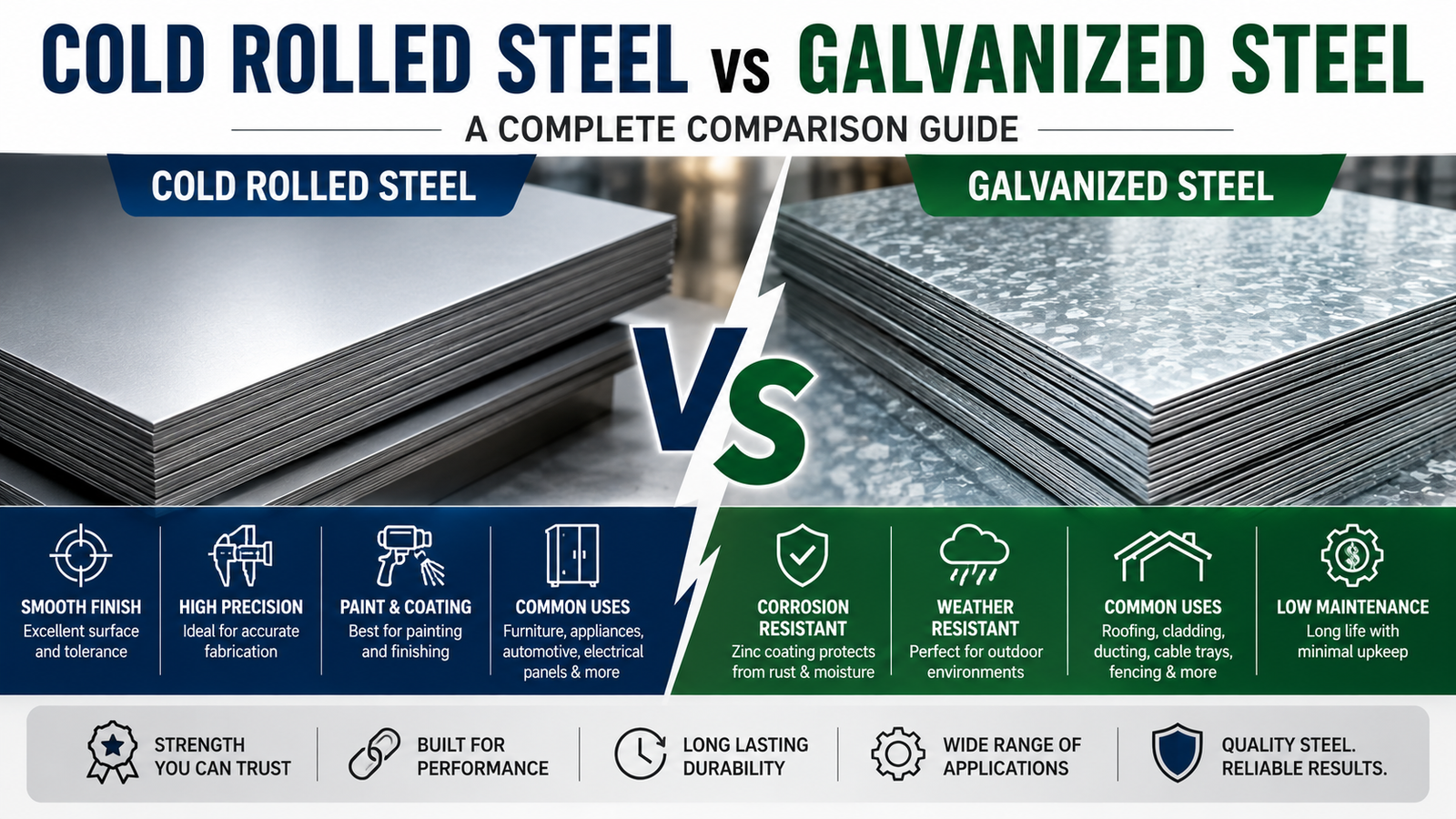 Cold Rolled Steel vs Galvanized Steel: Which Is Better?
