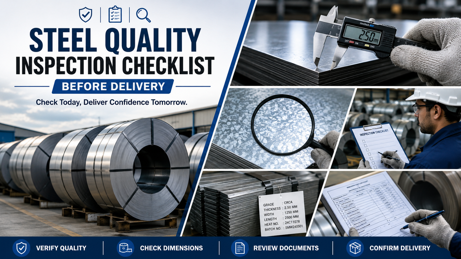 Steel Quality Inspection Checklist Before Delivery