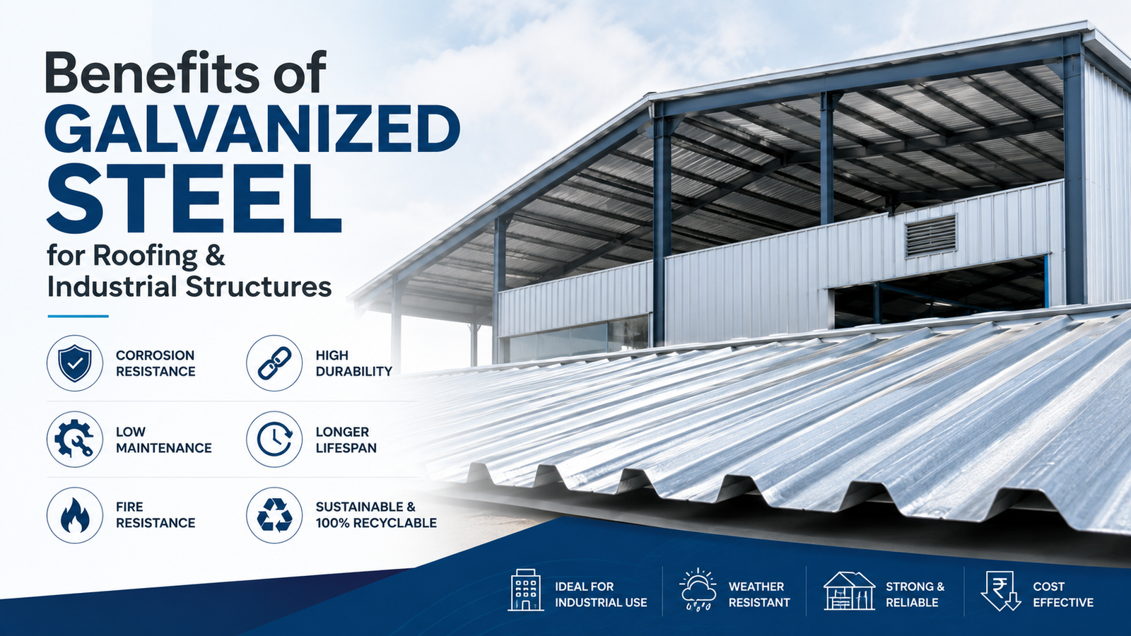 Benefits of Galvanized Steel for Roofing and Industrial Structures