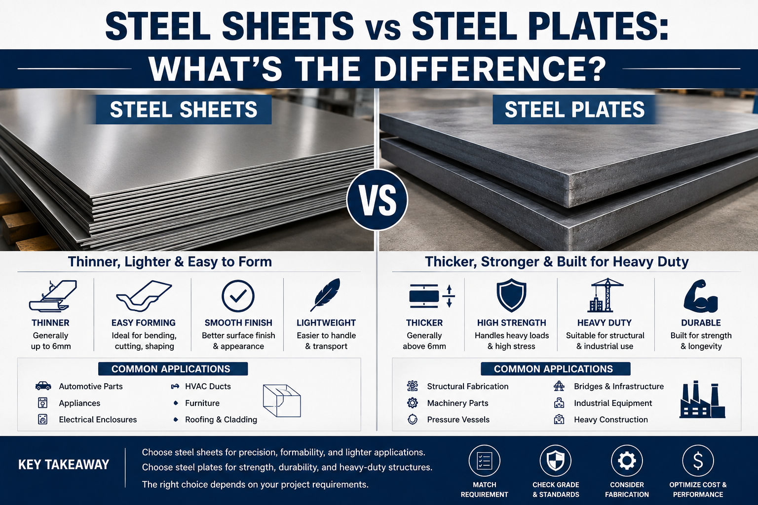 Steel Sheets vs Steel Plates: What's the Difference?
